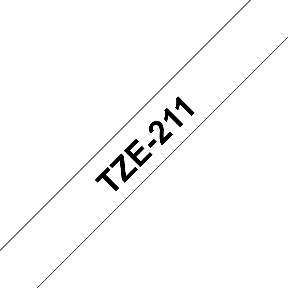 Brother TZe-211 Schriftband – schwarz auf weiß